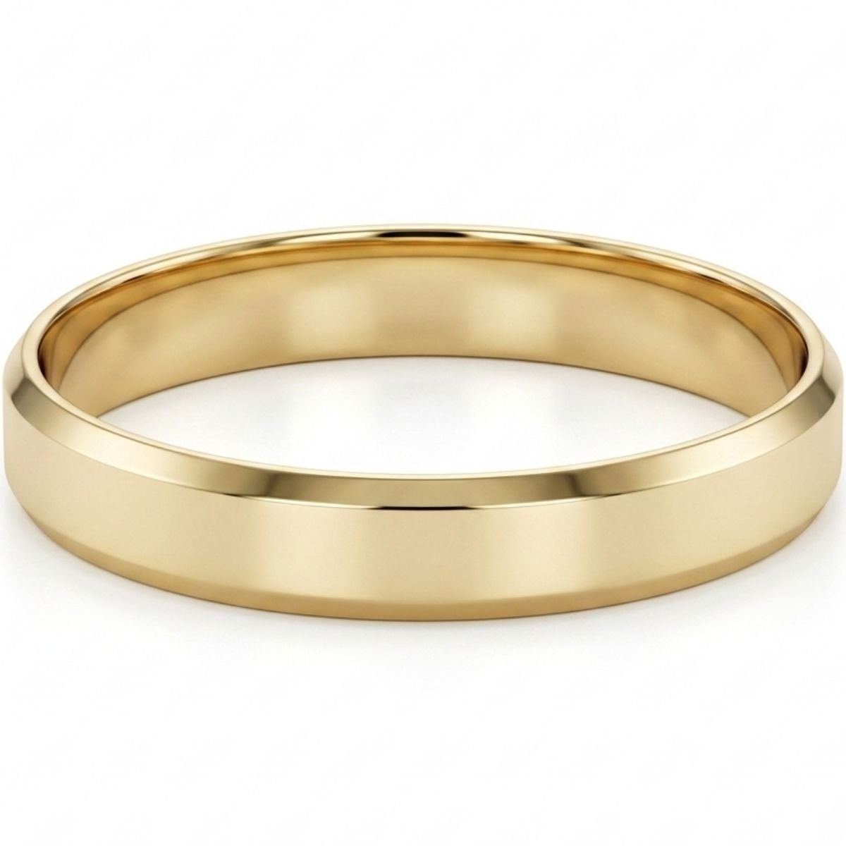 Aliança Angular 3,5mm de Ouro Amarelo Legítimo 18K