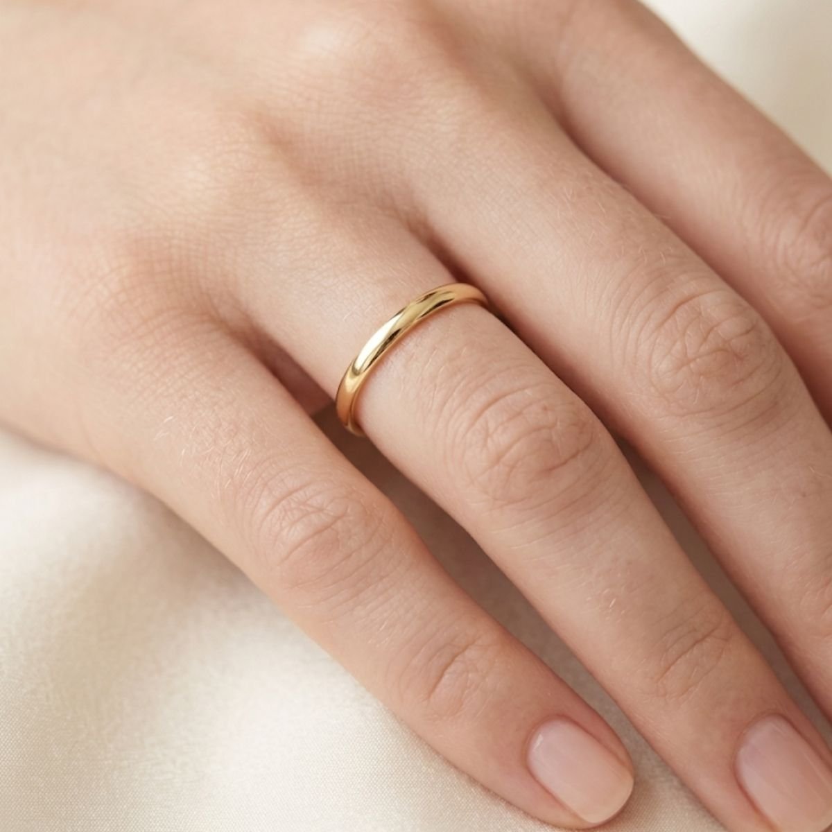 Aliança Tradicional 2mm de Ouro Amarelo Legítimo 18K