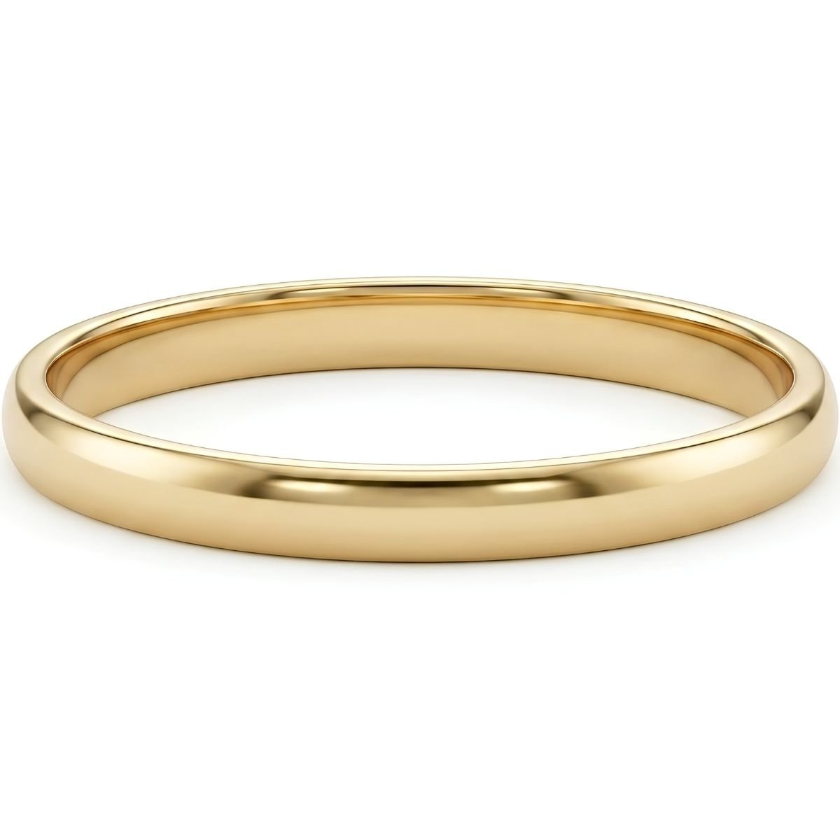 Aliança Tradicional 2mm de Ouro Amarelo Legítimo 18K