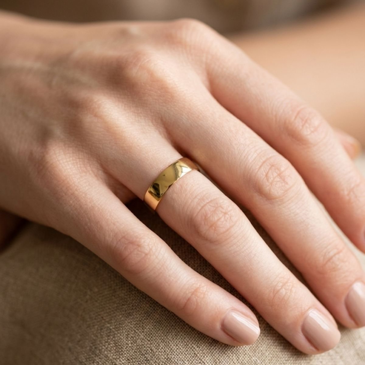 Aliança Tradicional 4mm de Ouro Amarelo Legítimo 18K
