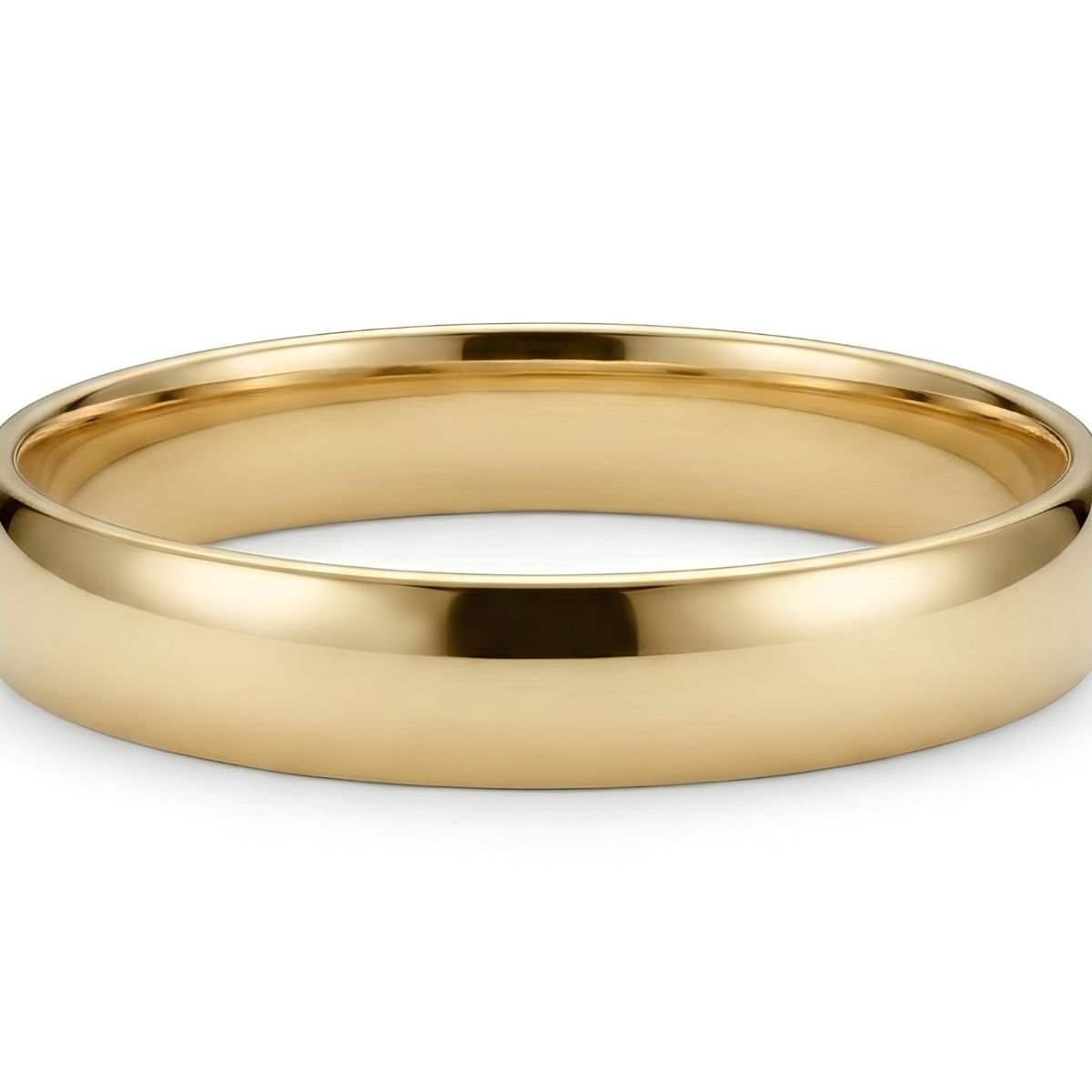 Aliança Tradicional 4mm de Ouro Amarelo Legítimo 18K