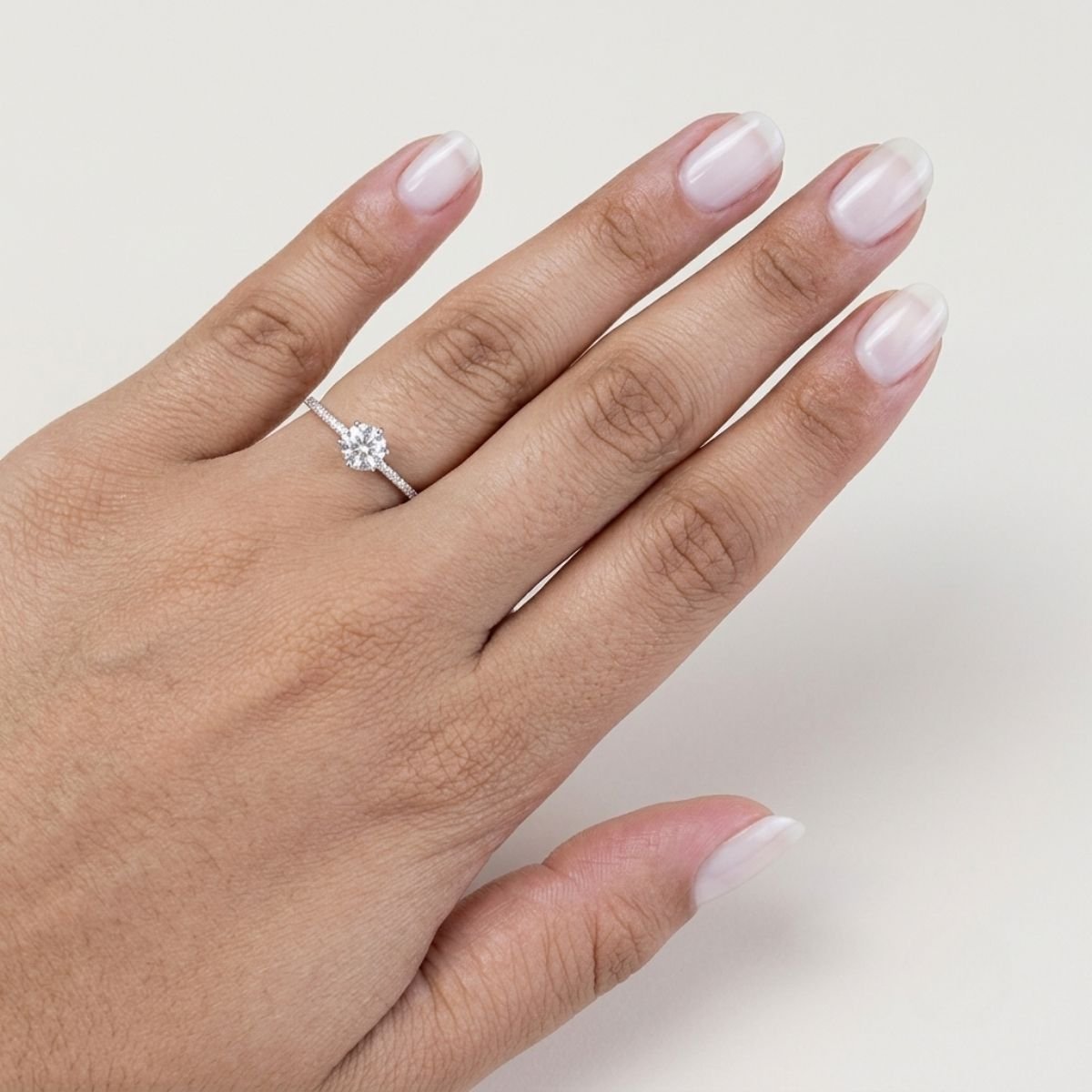 Anel Solitário Promise 6 Garras em Prata 925