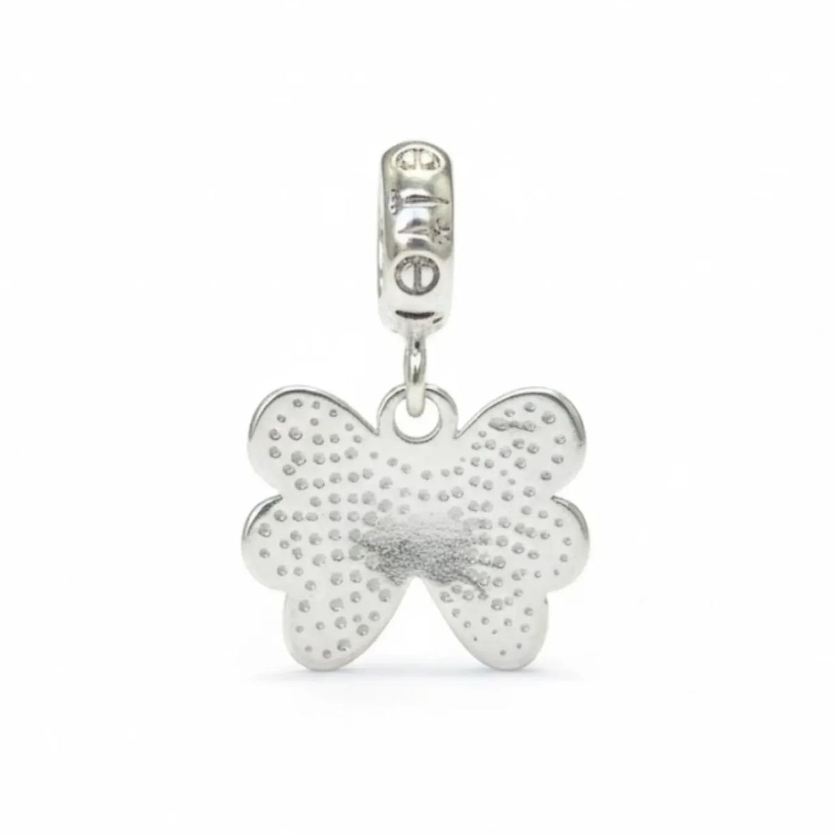 Berloque Pendente Borboleta Colorida Esmaltada em Prata 925