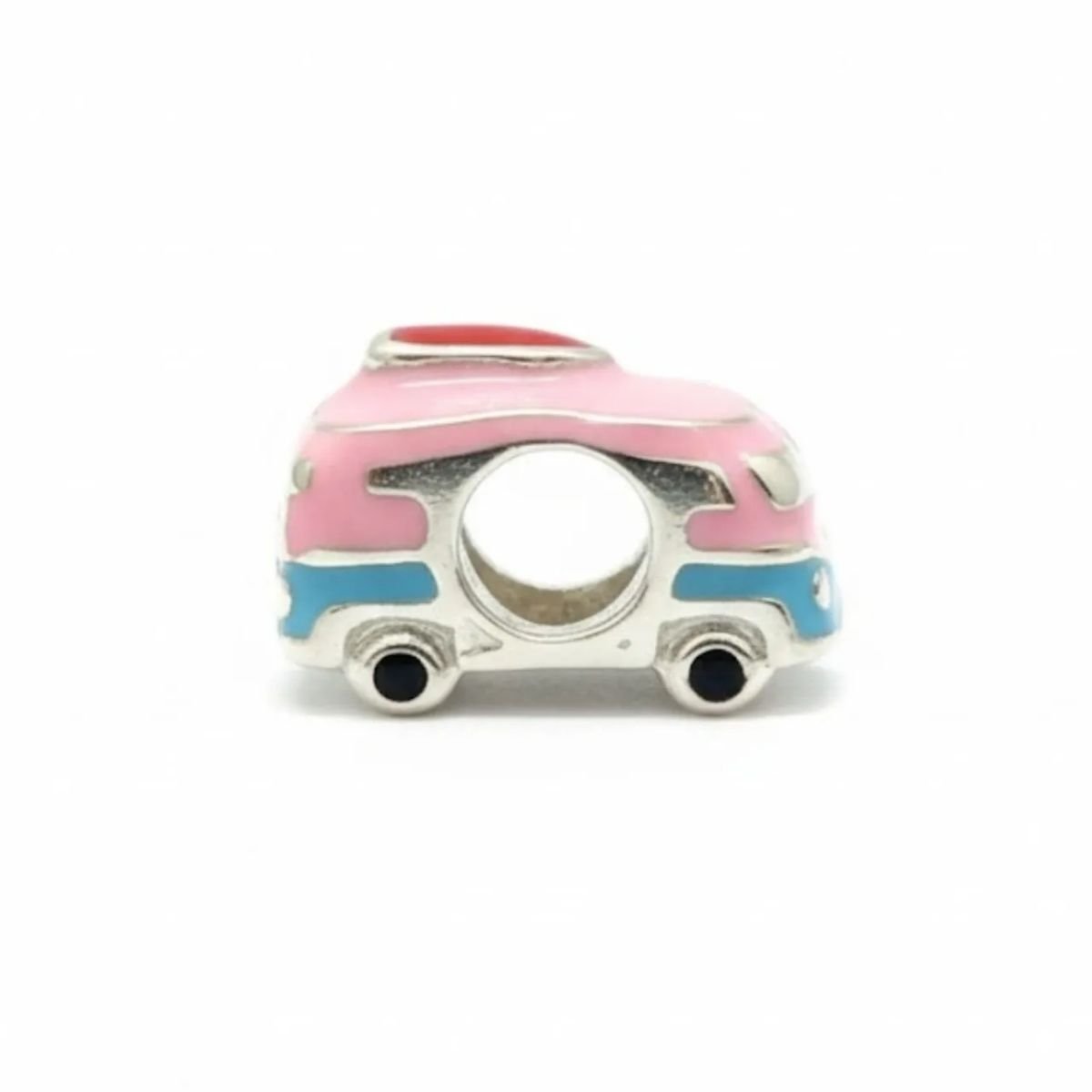 Berloque Separador Kombi Clássica Vintage Esmaltada em Prata 925