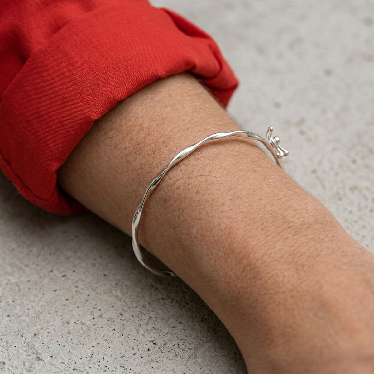 Bracelete Fio Torcido em Prata 925
