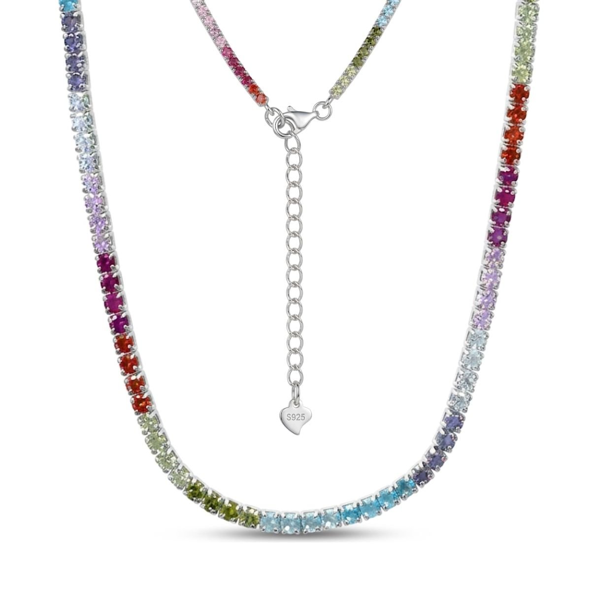 Colar Gargantilha Riviera Colors 2mm em Prata 925
