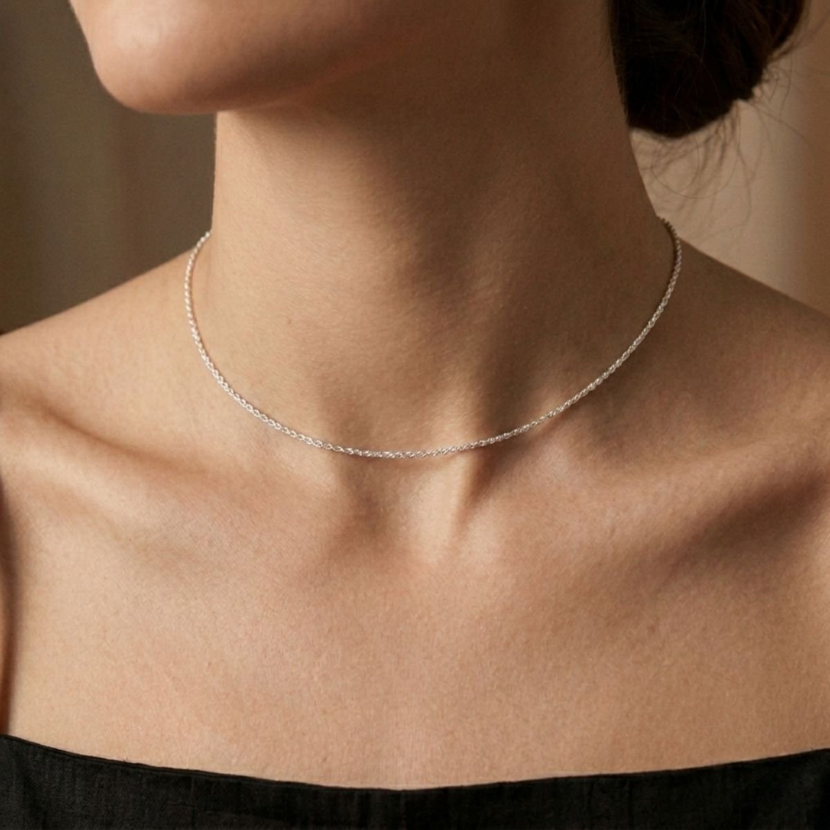 Corrente Cordão Baiano Clássica 1mm em Prata 925