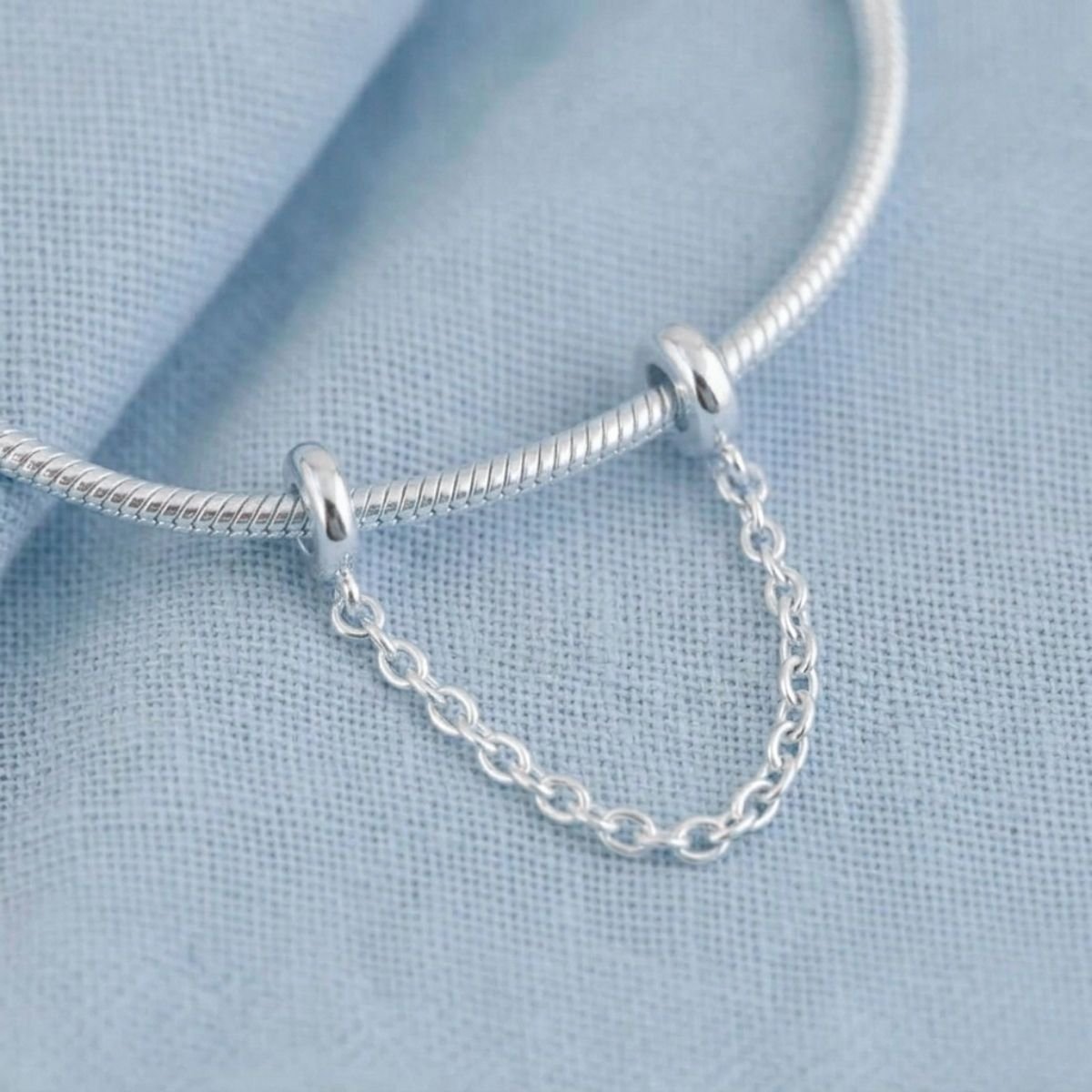 Corrente de Segurança Clássica para Pulseira em Prata 925