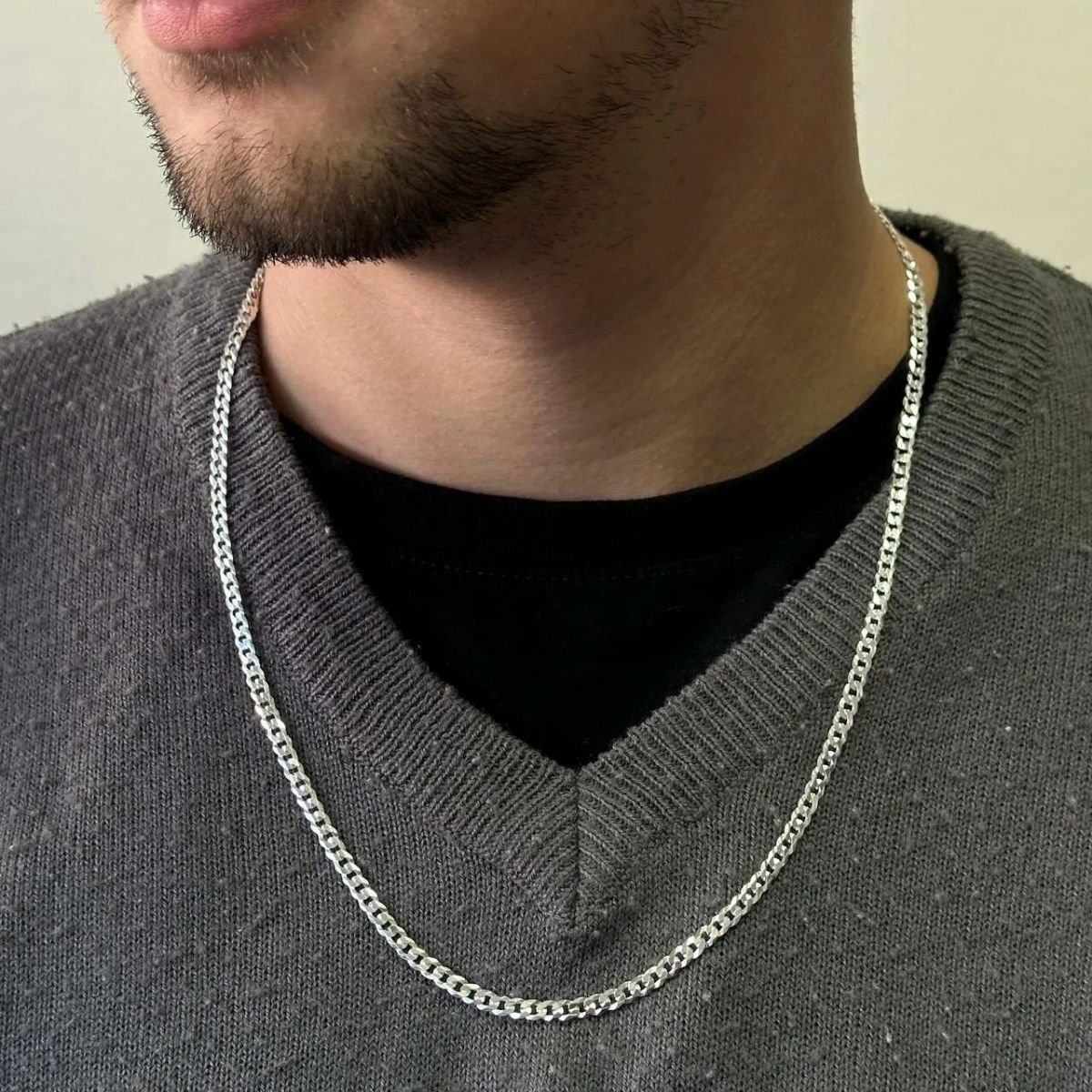 Corrente Grumet Clássica 4mm em Prata 925