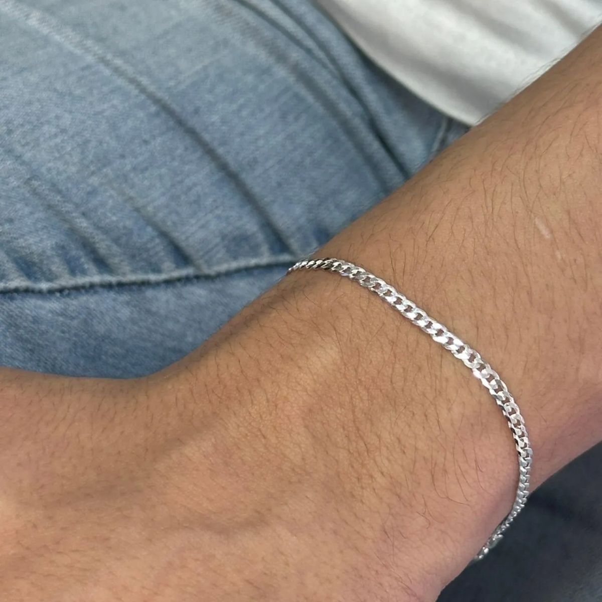 Pulseira Grumet Clássica 3mm em Prata 925