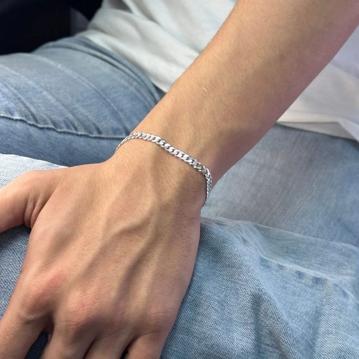 Pulseira Grumet Clássica 4mm em Prata 925