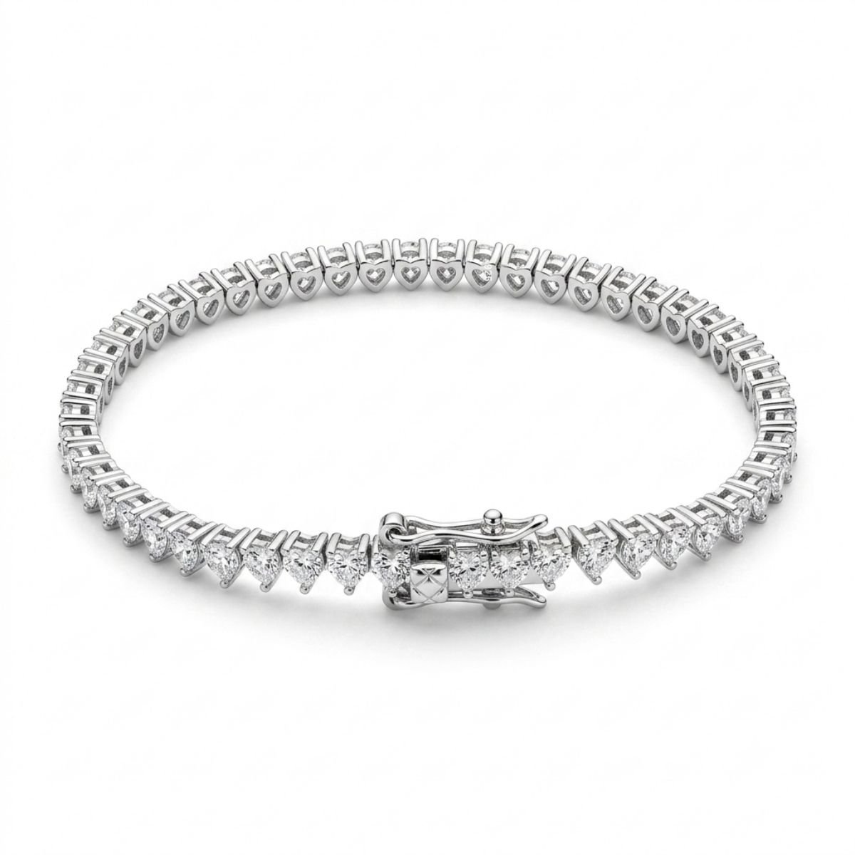Pulseira Riviera Coração 4,2mm em Prata 925