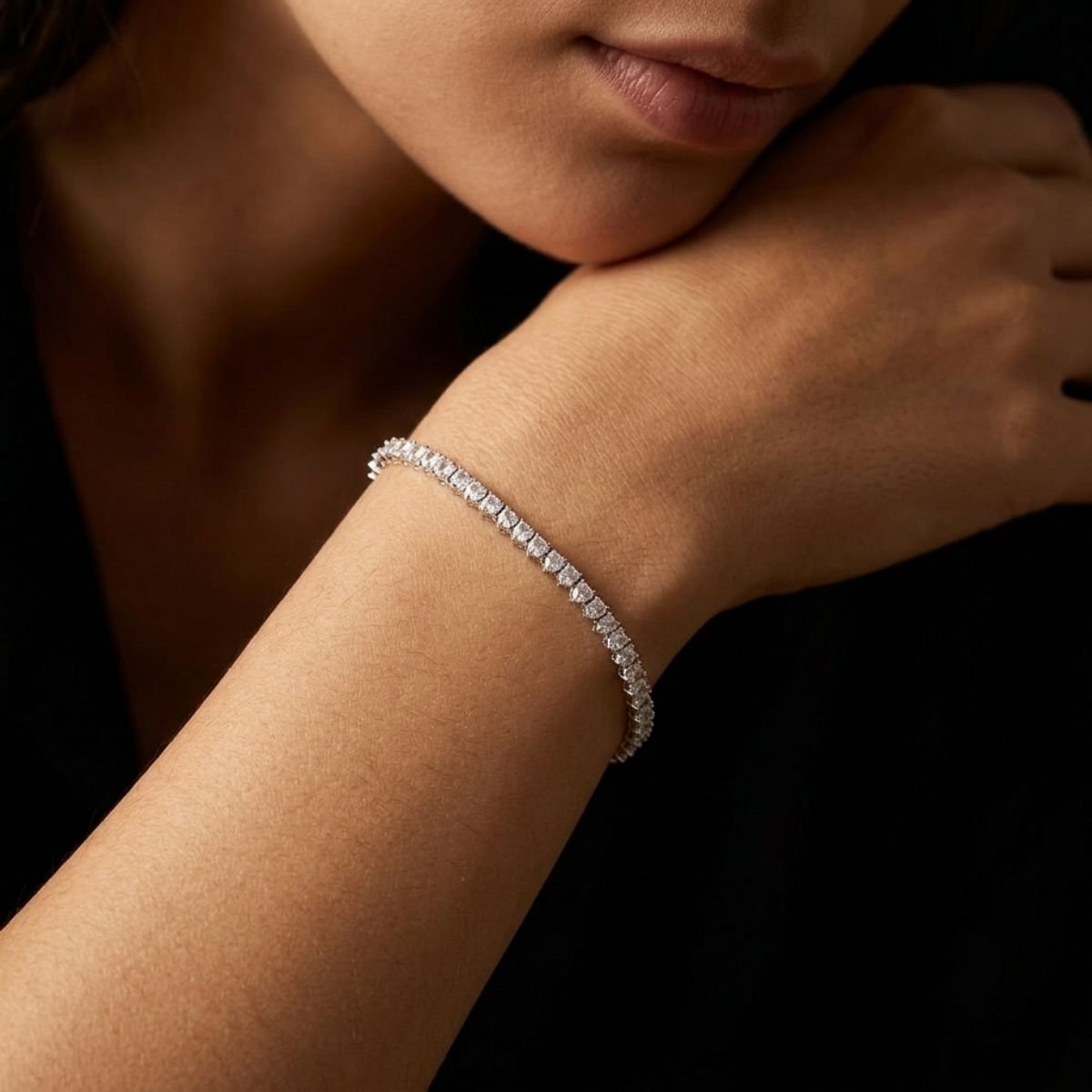 Pulseira Riviera Coração 4,2mm em Prata 925