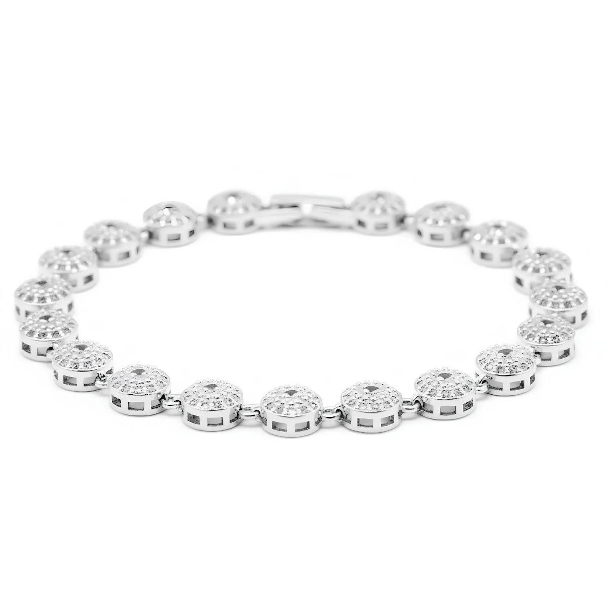 Pulseira Riviera Elos Redondos em Prata 925